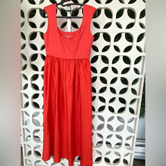 C Cynthia Rowley Isla Scoop‎ Neck Silk Dress - Picture 6 of 12